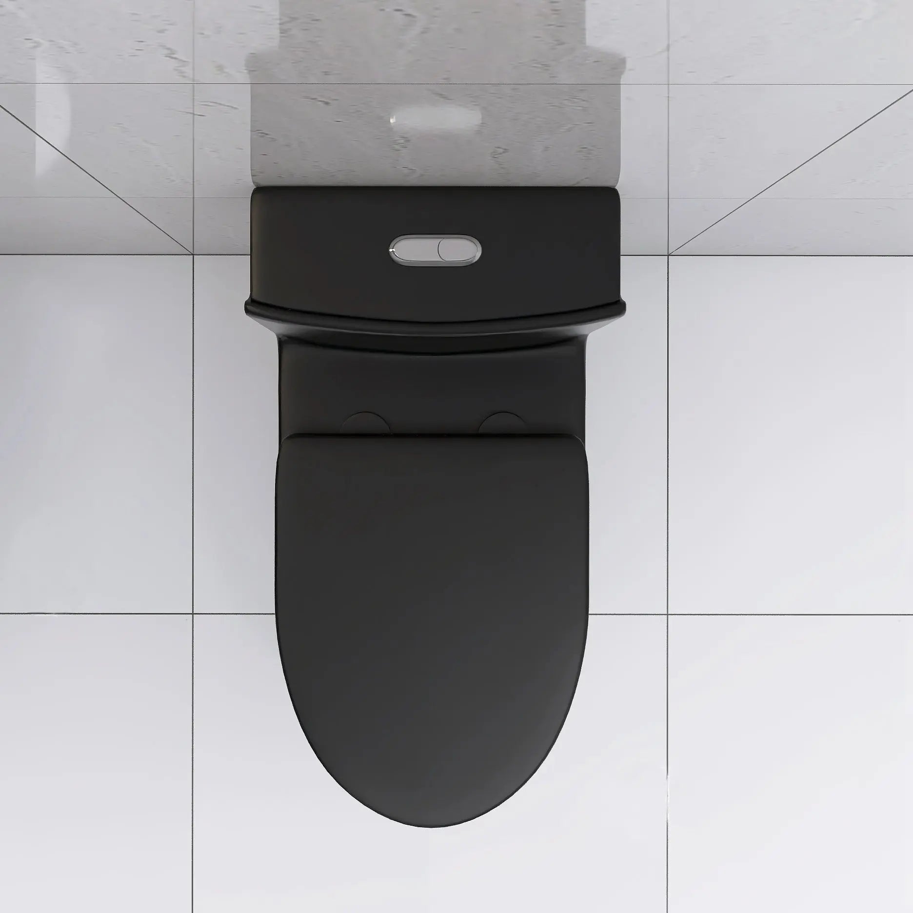 Matte Black Elongated One Piece Toilet Dual Flush 1.1/1.6 GPF Water Saving Map 1000g Next Gen Luxe Solutions