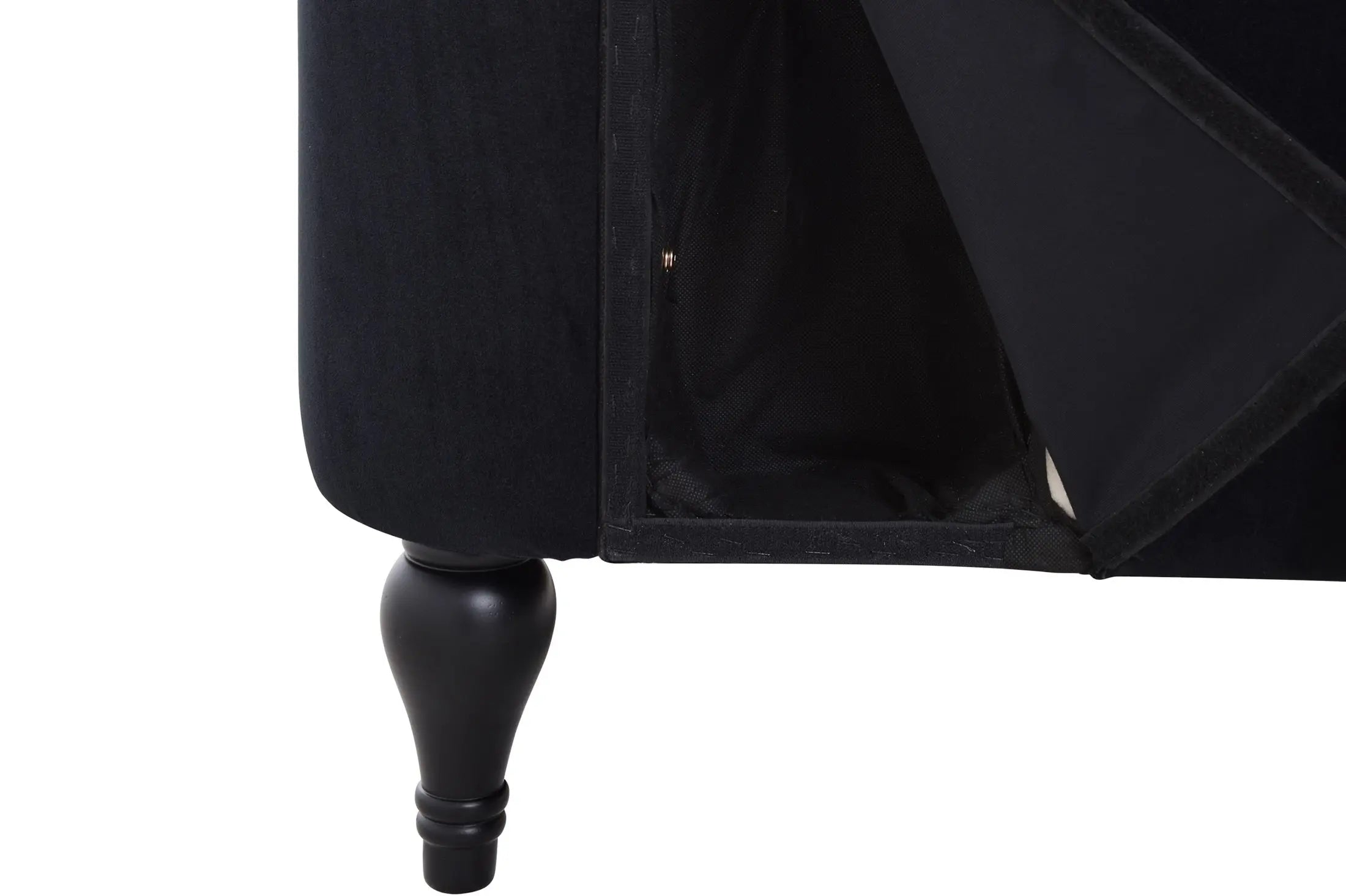 58 Inch Velvet Lounge Chair Button Tufted Right Arm Chaise with Nailhead Decoration Next Gen Luxe Solutions
