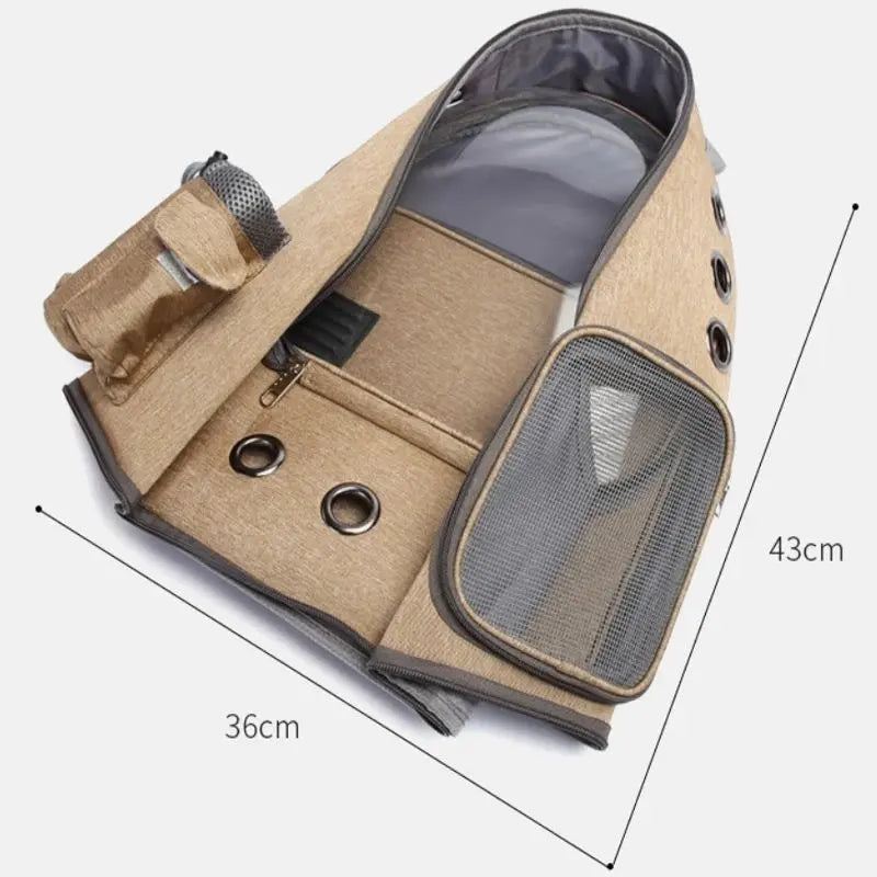 Pet Space Backpack – Transparent Breathable Foldable Carrier Bag for Cats & Dogs Next Gen Luxe Solutions