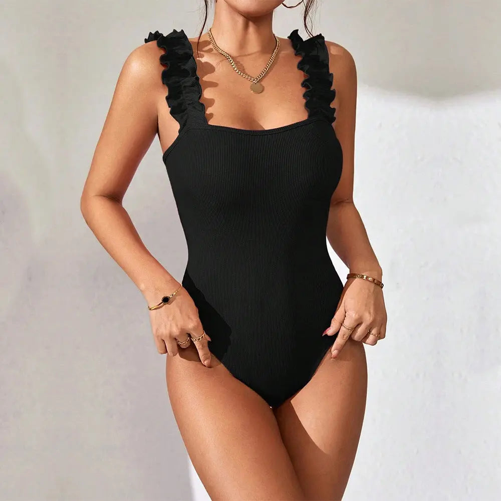 Women's Sleeveless Strapless Knit Bodysuit | Solid Color, Mid Waist, Medium Stretch – Black, Rose Red, Dark Brown, S–XL Next Gen Luxe Solutions