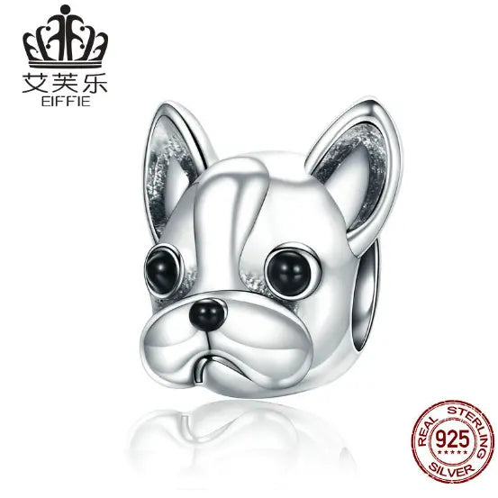 S925 Sterling Silver French Bulldog Charm Bead Next Gen Luxe Solutions