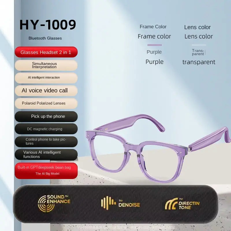 Bluetooth Smart AI Sunglasses Multi functional Real time Translation Headphones Call Listening to Music Next Gen Luxe Solutions