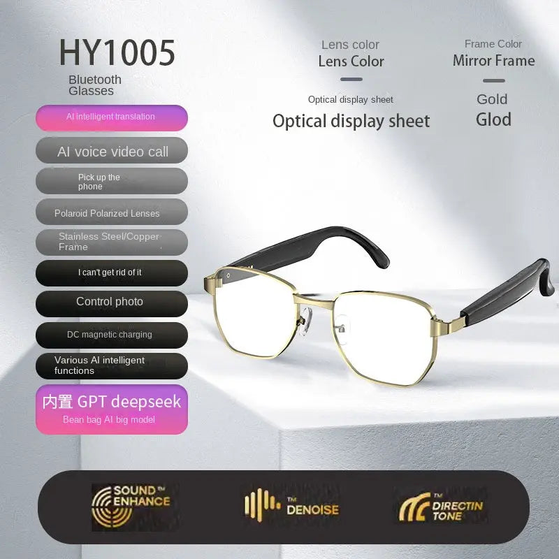 Bluetooth Smart AI Sunglasses Multi functional Real time Translation Headphones Call Listening to Music Next Gen Luxe Solutions