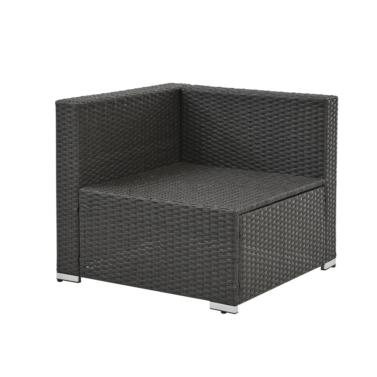 7-Piece Outdoor Patio Furniture Set | PE Wicker Sectional Sofa with Tempered Glass Table, Cushions & Pillows – Dark Gray Next Gen Luxe Solutions