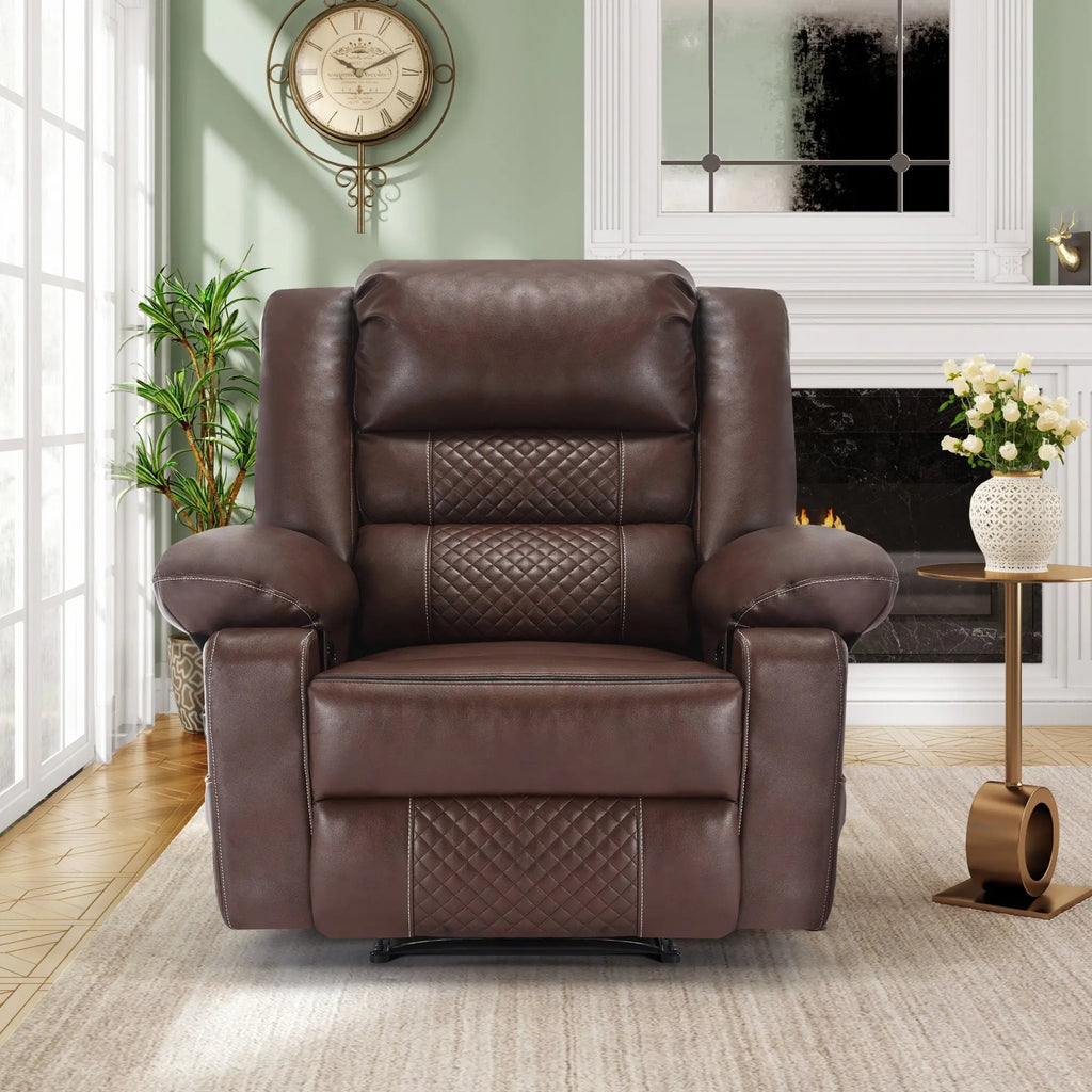 Breathable Leather Massage Recliner Chair Manual Living Room Reclining Sofa Next Gen Luxe Solutions