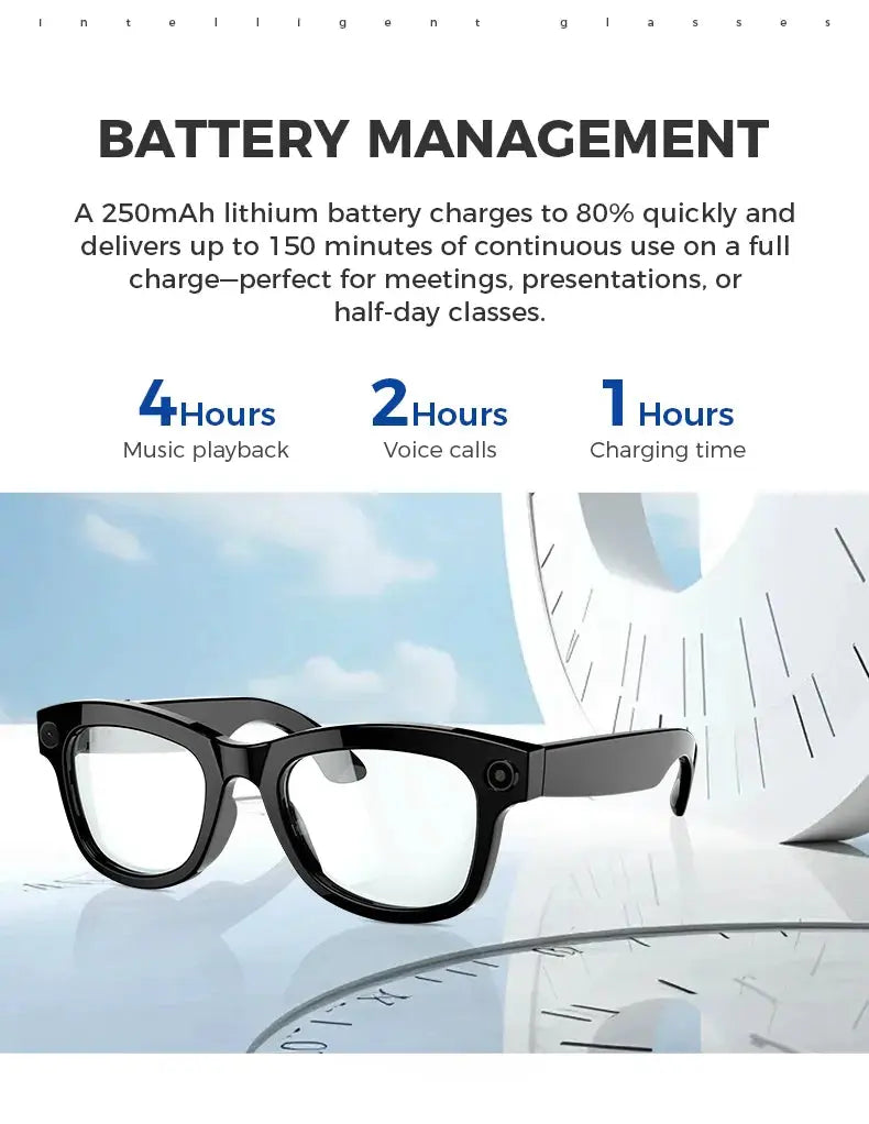 AI Smart Glasses | Bluetooth, 5MP Camera, Voice Assistant & Real-Time Translation Next Gen Luxe Solutions