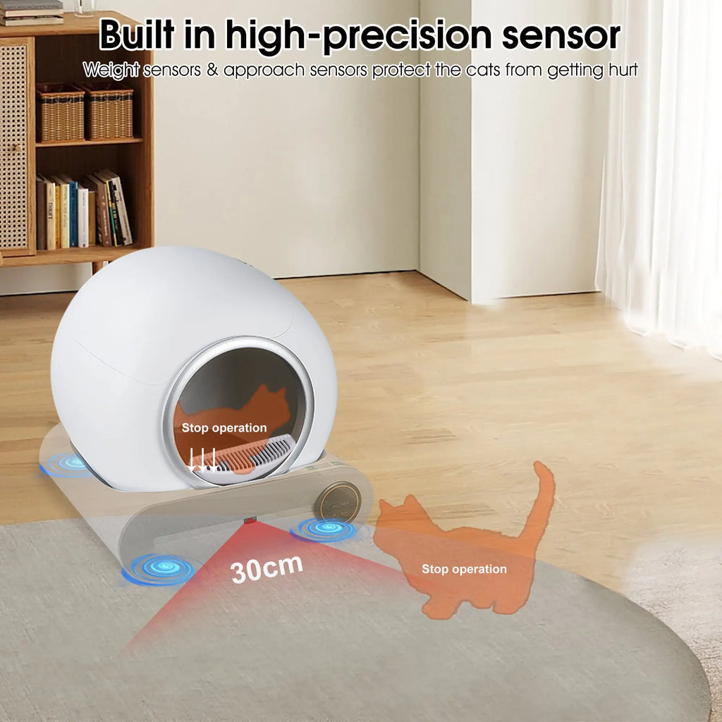 Self-Cleaning Cat Litter Box – Auto Scooping, Odor Removal, WiFi App Control | 65L Capacity Next Gen Luxe Solutions
