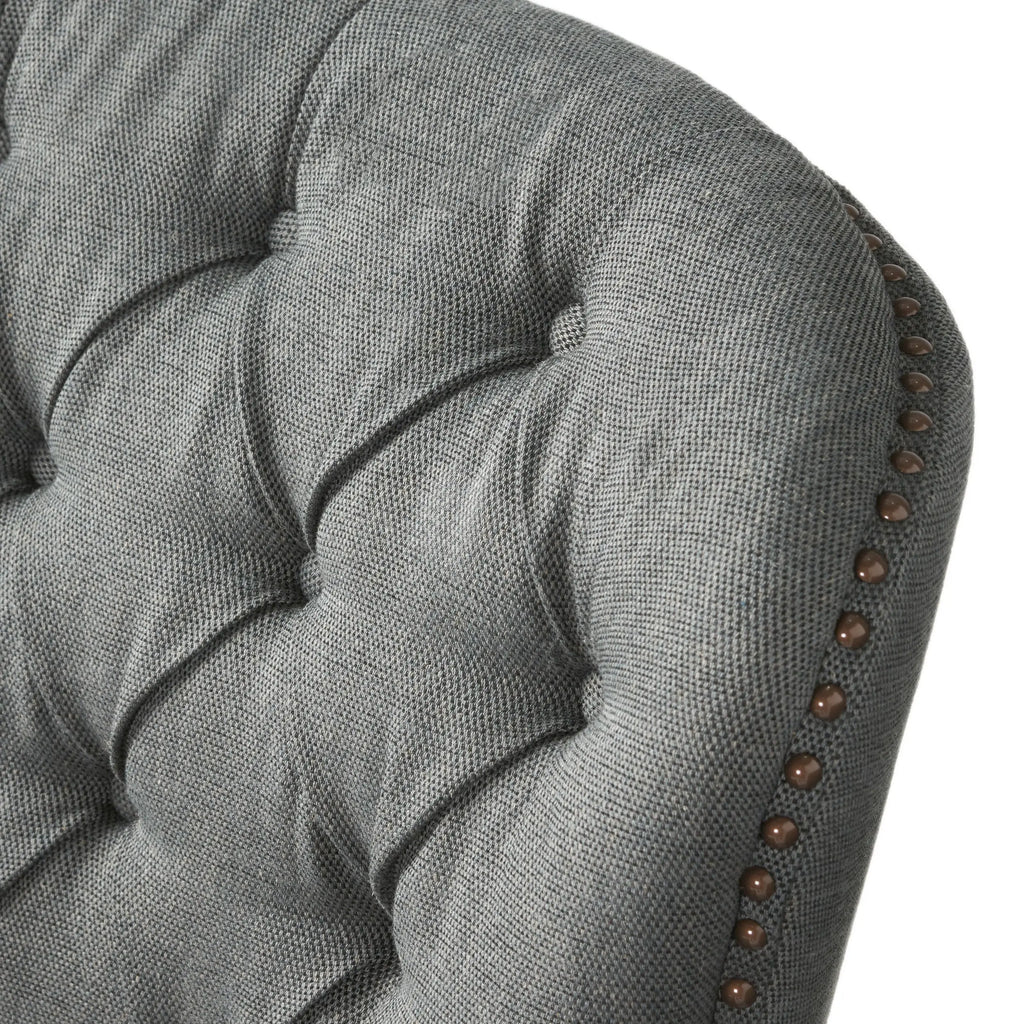 Contemporary Grey Fabric Club Chair and Ottoman Set | Plush Cushioned Armchair with Matching Ottoman – Modern Living Room Next Gen Luxe Solutions