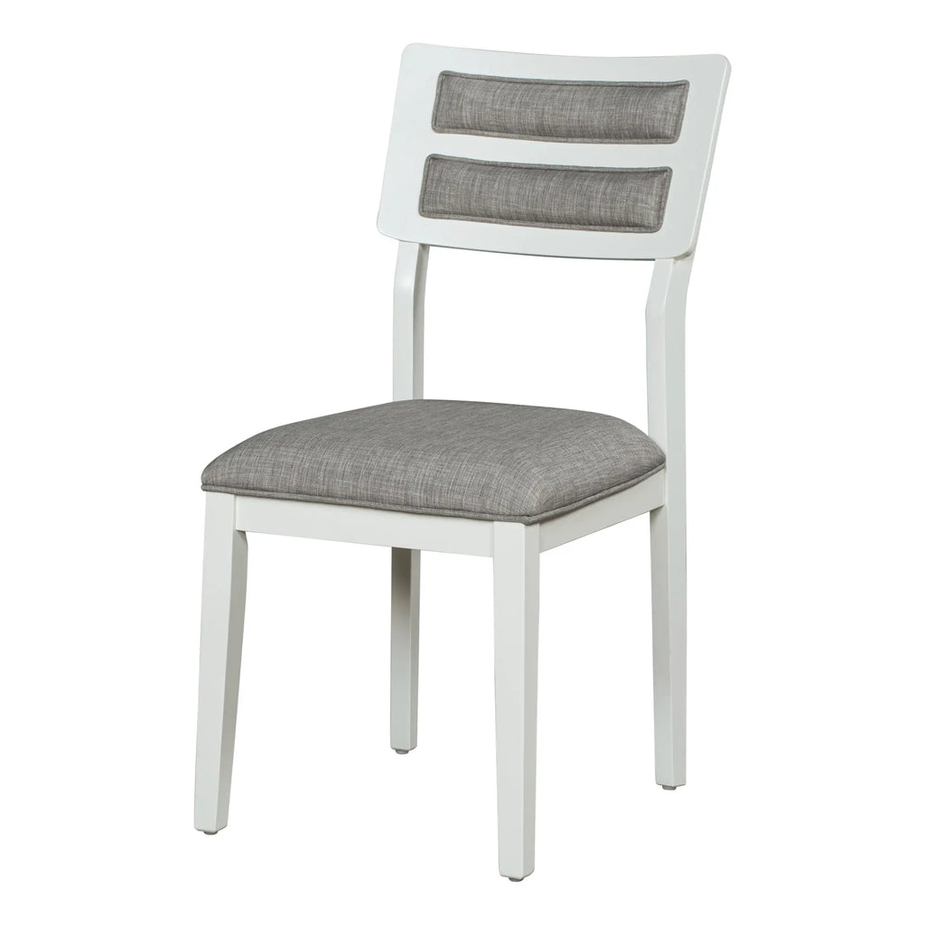 TREXM 6-Piece Classic Dining Set – Table, 4 Upholstered Chairs & Bench (White+Gray) Next Gen Luxe Solutions
