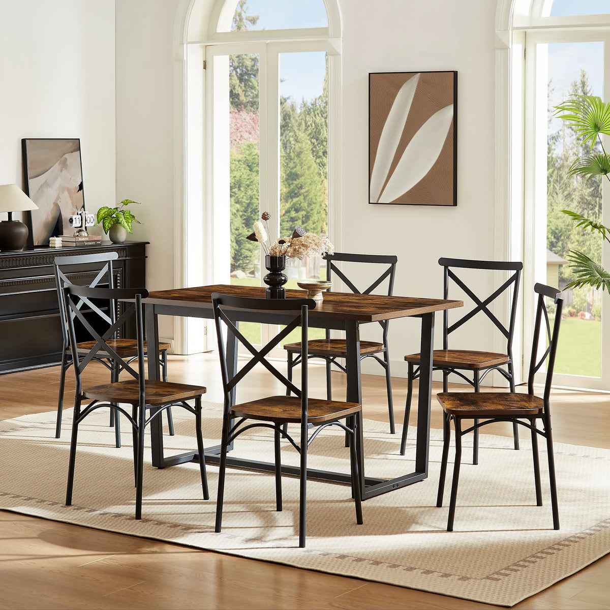 7-Piece Dining Set – Kitchen Table & Chair Set for Breakfast Nook, Living Room & Everyday Occasions Next Gen Luxe Solutions