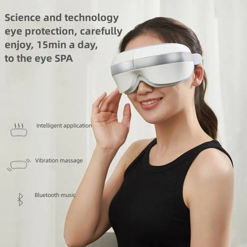 Intelligent Hot Compress Eye Massager Mask | Bluetooth Eye Protection Device Next Gen Luxe Solutions