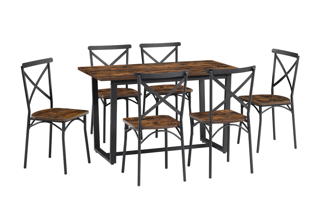 7-Piece Dining Set – Kitchen Table & Chair Set for Breakfast Nook, Living Room & Everyday Occasions Next Gen Luxe Solutions