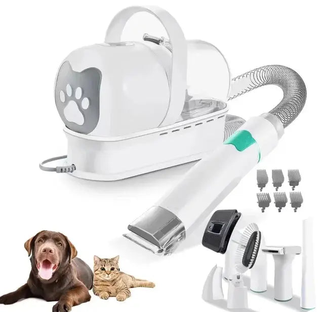 7-in-1 Pet Grooming Vacuum Kit – Dog Clippers with High Suction, Low Noise & Hair Remover Next Gen Luxe Solutions