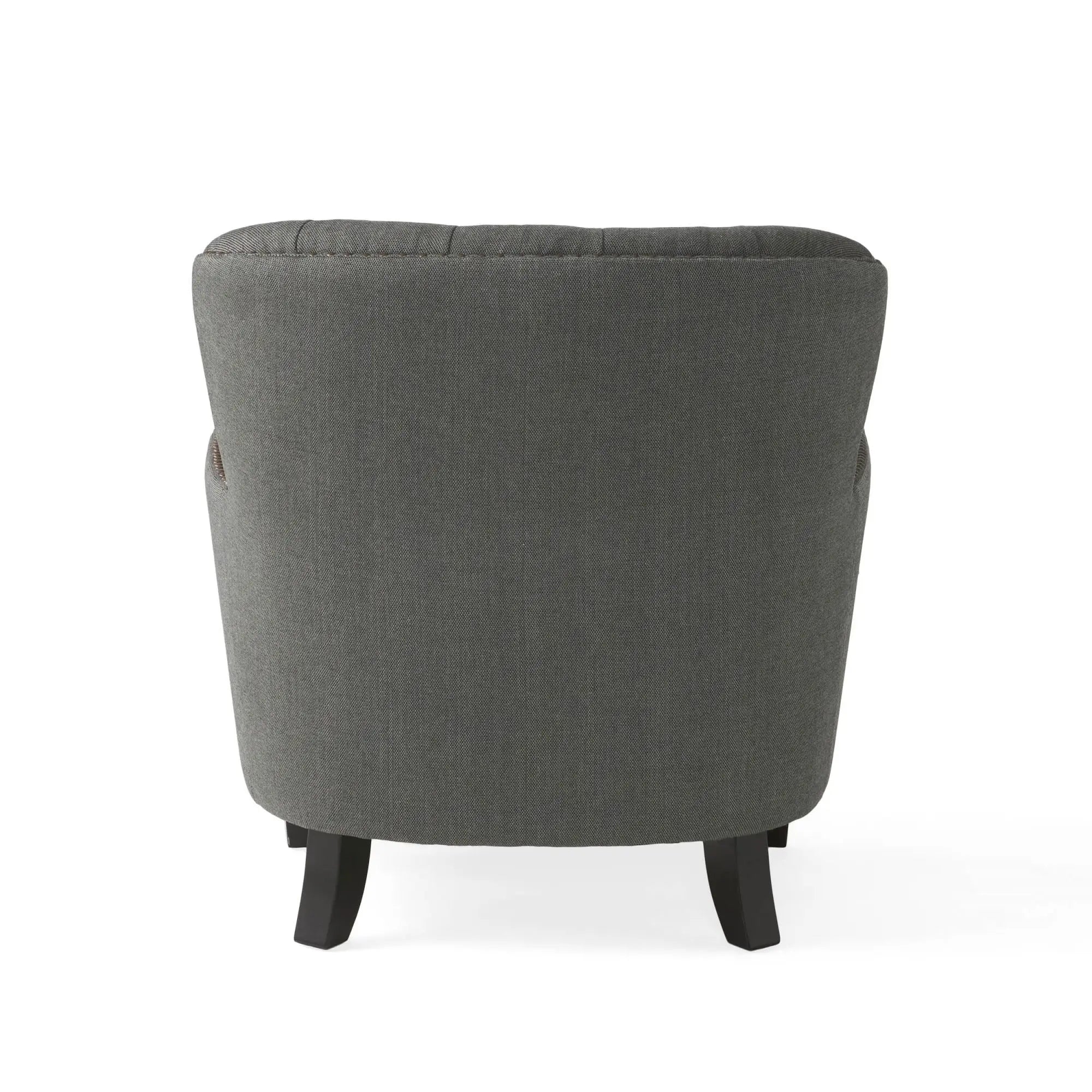 Contemporary Grey Fabric Club Chair and Ottoman Set | Plush Cushioned Armchair with Matching Ottoman – Modern Living Room Next Gen Luxe Solutions