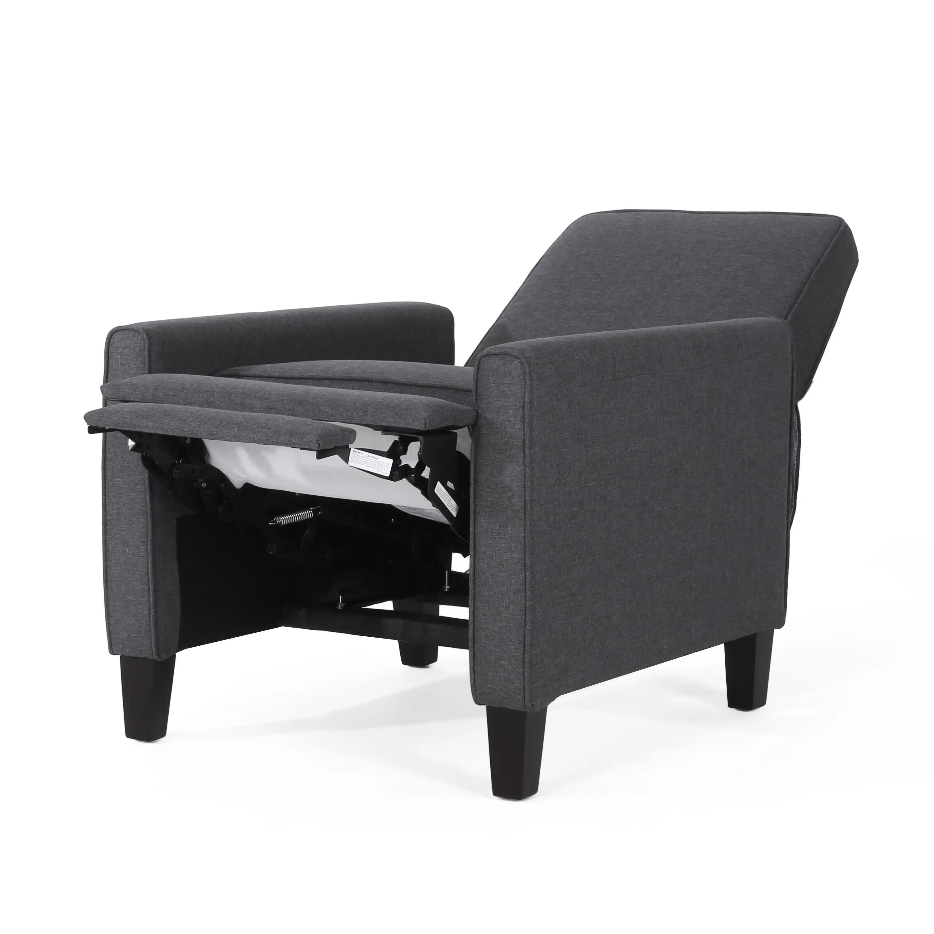 Smoke Fabric Push-Back Chair – Elegant Accent Chair for Home Décor Next Gen Luxe Solutions