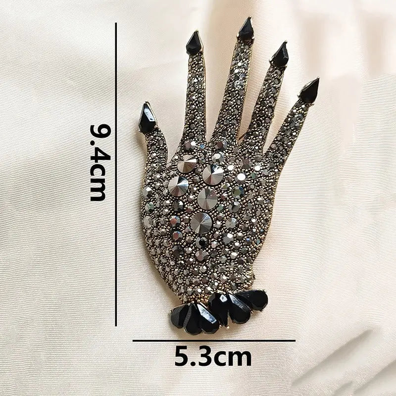 Crystal Palm Brooch – Bold Statement Chest Pin Next Gen Luxe Solutions