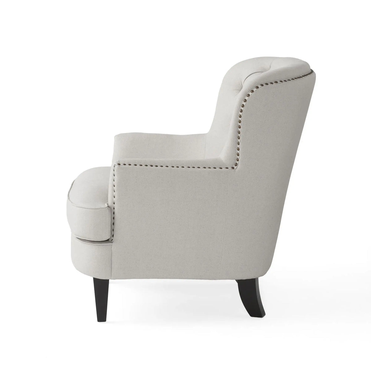 Contemporary Light Gray Fabric Club Chair & Ottoman Set | Upholstered Armchair with Matching Ottoman, 300 lb Capacity – Modern Living Room Next Gen Luxe Solutions