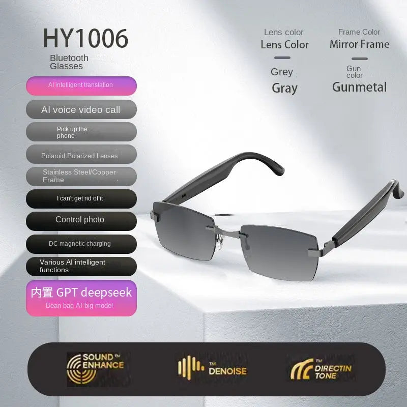 Bluetooth Smart AI Sunglasses Multi functional Real time Translation Headphones Call Listening to Music Next Gen Luxe Solutions