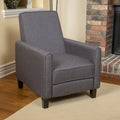 Smoke Fabric Push-Back Chair – Elegant Accent Chair for Home Décor Next Gen Luxe Solutions