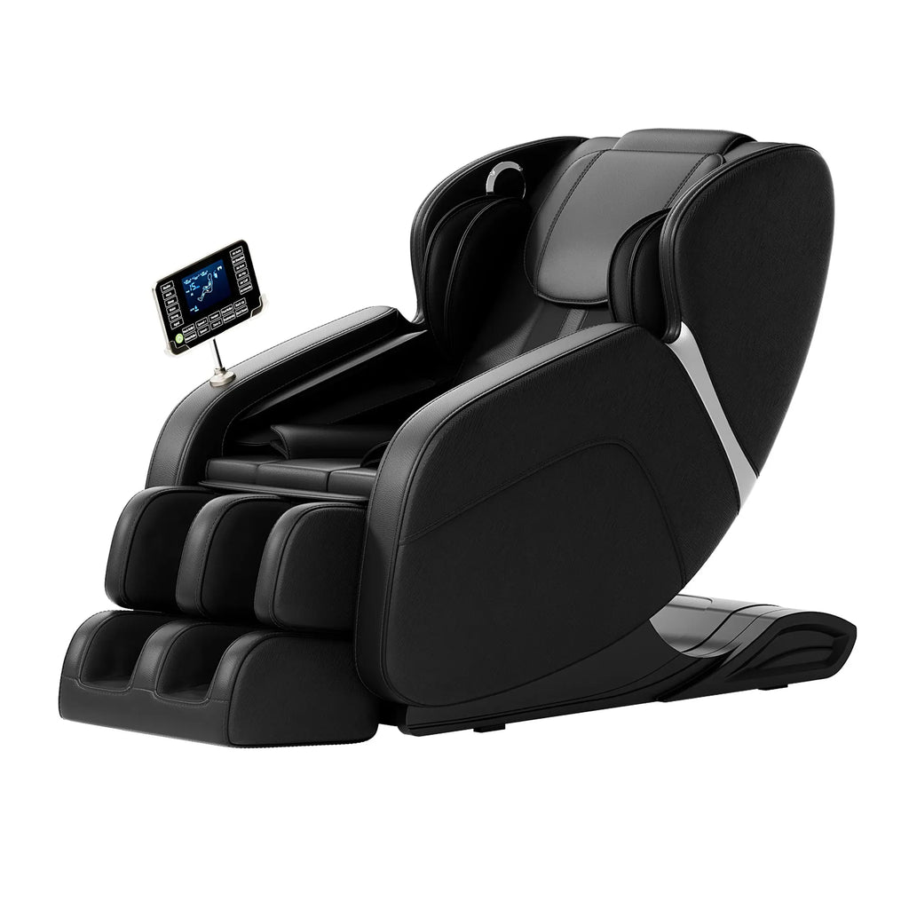 Full Body Deep Tissue Massage Chair with Foot Massage, 8 Fixed Rollers & Touch Screen – Fits 5'1"–5'9" (Black) Next Gen Luxe Solutions