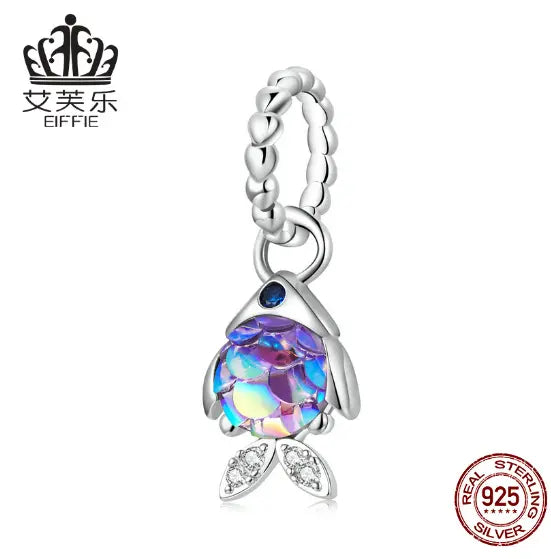 S925 Sterling Silver Dream Fish Gemstone Scale Charm Next Gen Luxe Solutions