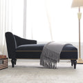 58 Inch Velvet Lounge Chair Button Tufted Right Arm Chaise with Nailhead Decoration Next Gen Luxe Solutions