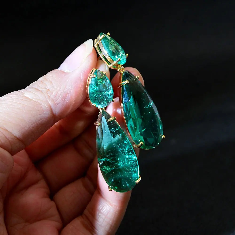 Vintage Ice Flower Zircon Drop Earrings Next Gen Luxe Solutions