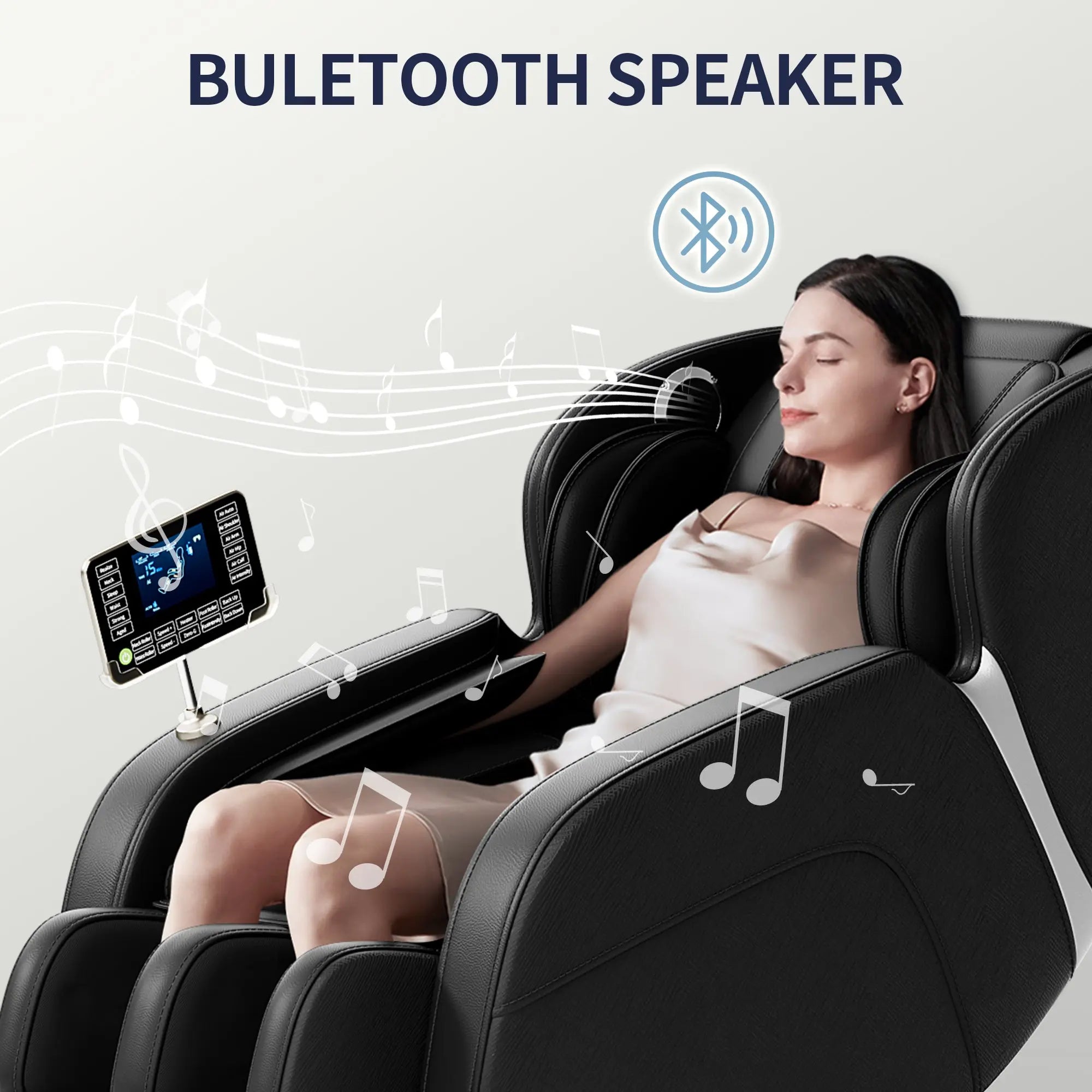 Full Body Deep Tissue Massage Chair with Foot Massage, 8 Fixed Rollers & Touch Screen – Fits 5'1"–5'9" (Black) Next Gen Luxe Solutions