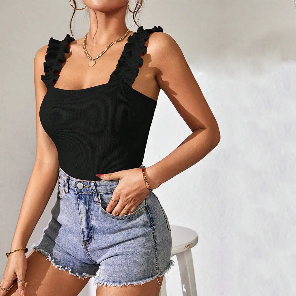 Women's Sleeveless Strapless Knit Bodysuit | Solid Color, Mid Waist, Medium Stretch – Black, Rose Red, Dark Brown, S–XL Next Gen Luxe Solutions
