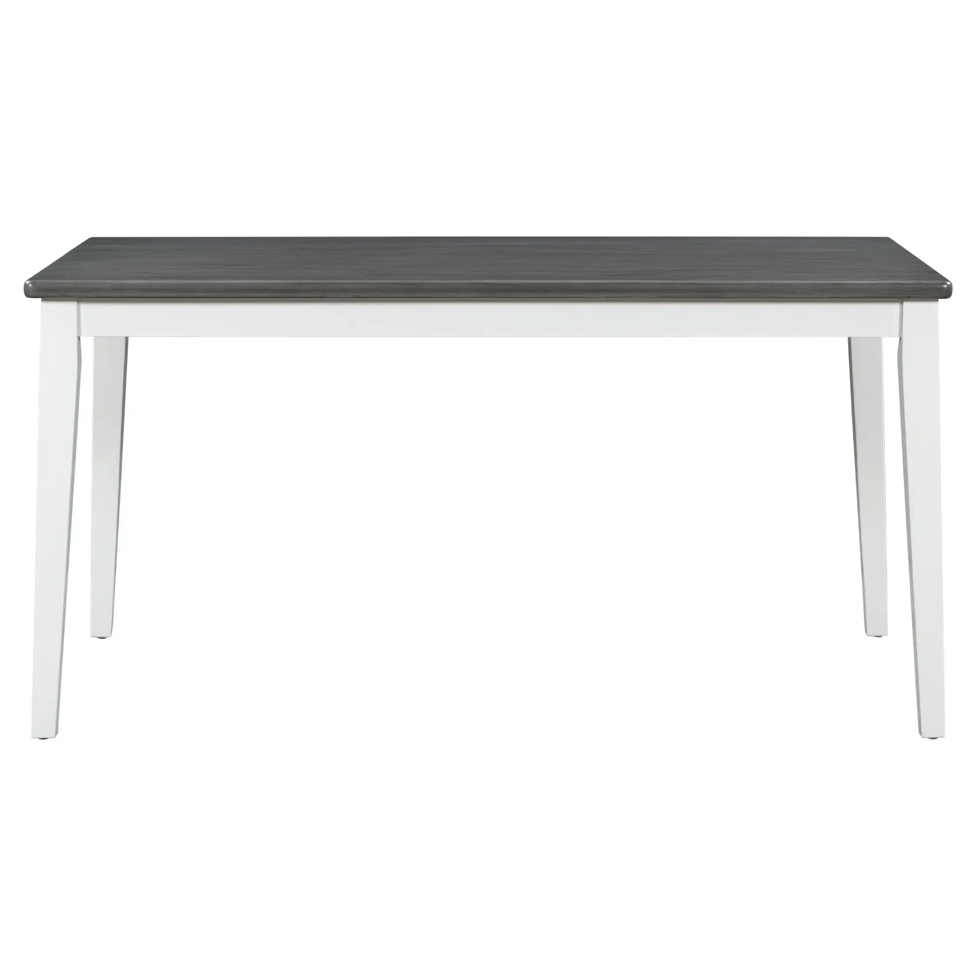 TREXM 6-Piece Classic Dining Set – Table, 4 Upholstered Chairs & Bench (White+Gray) Next Gen Luxe Solutions
