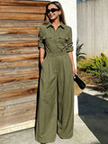 Women's Collared Long Sleeve Full-Length Jumpsuit | Loose Fit, Workwear Style – 5 Colors, S–2XL Next Gen Luxe Solutions