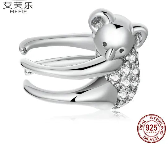 S925 Sterling Silver Koala Ear Cuff Next Gen Luxe Solutions