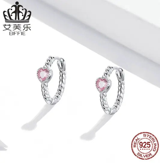 S925 Platinum Plated Heart Zircon Earrings Next Gen Luxe Solutions