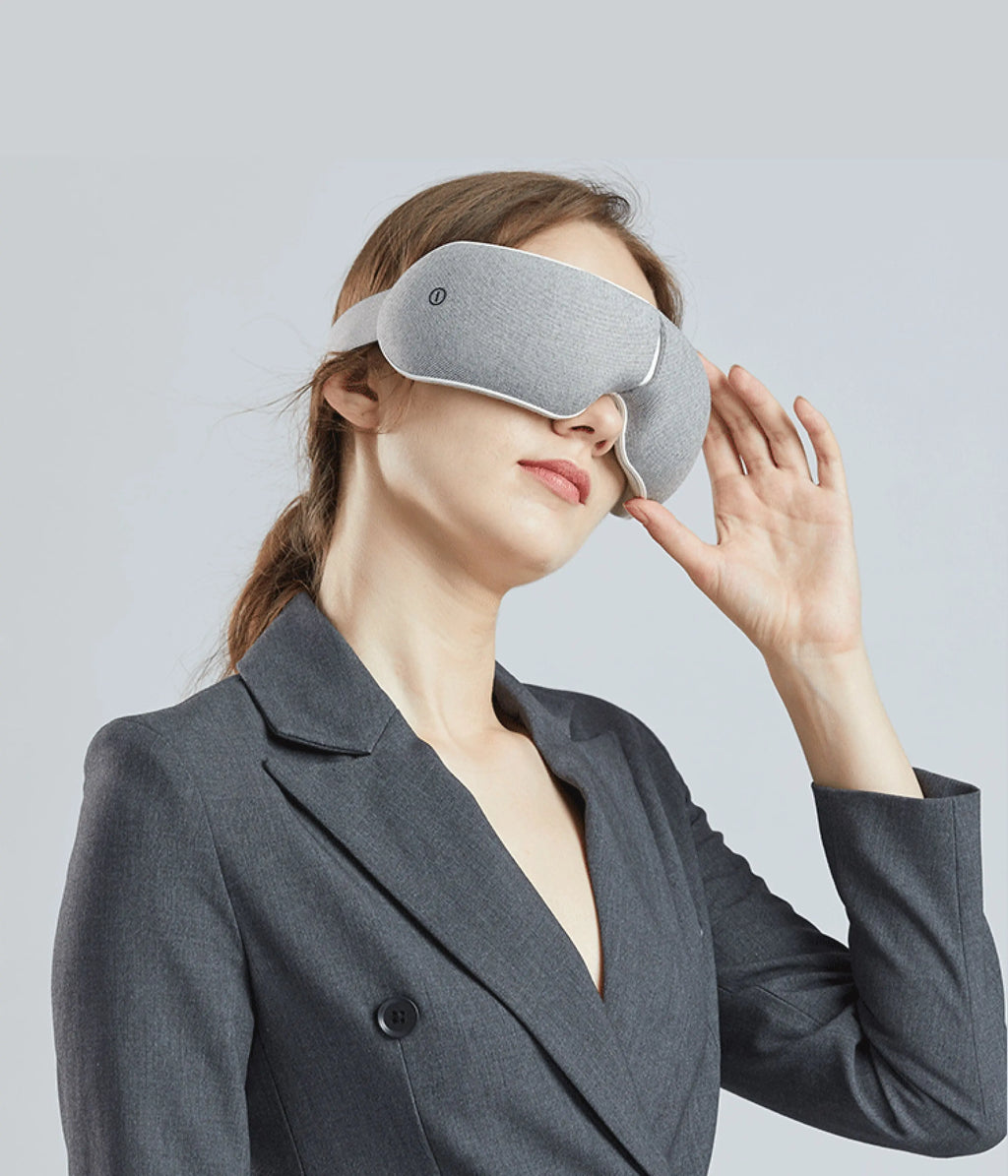 Smart Bluetooth Eye Massager Mask | Hot Compress, Air Pressure, Vibration & Music Next Gen Luxe Solutions