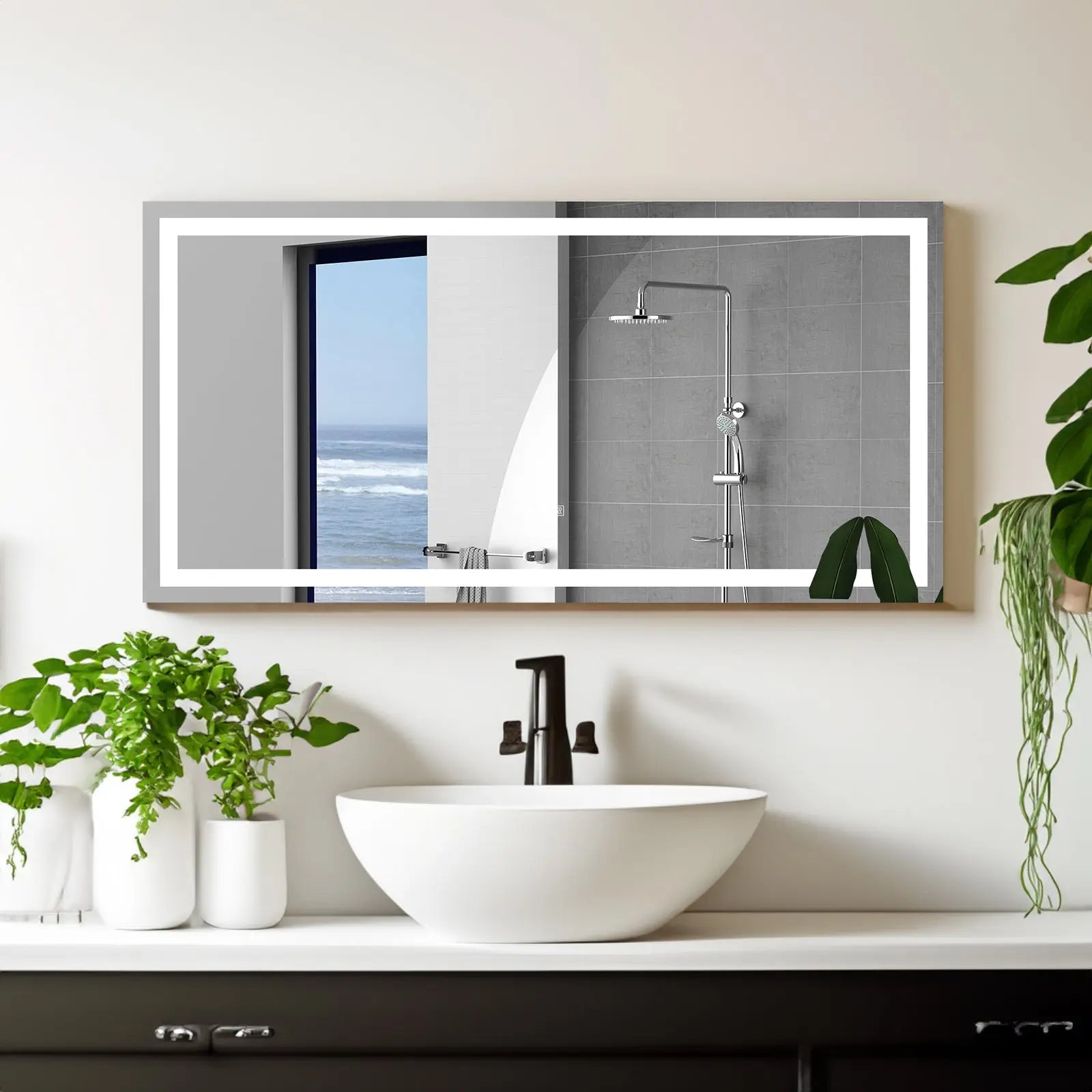 72" x 36" LED Bathroom Vanity Mirror with Anti-Fog & Dimming – Lighted Wall Mirror Next Gen Luxe Solutions