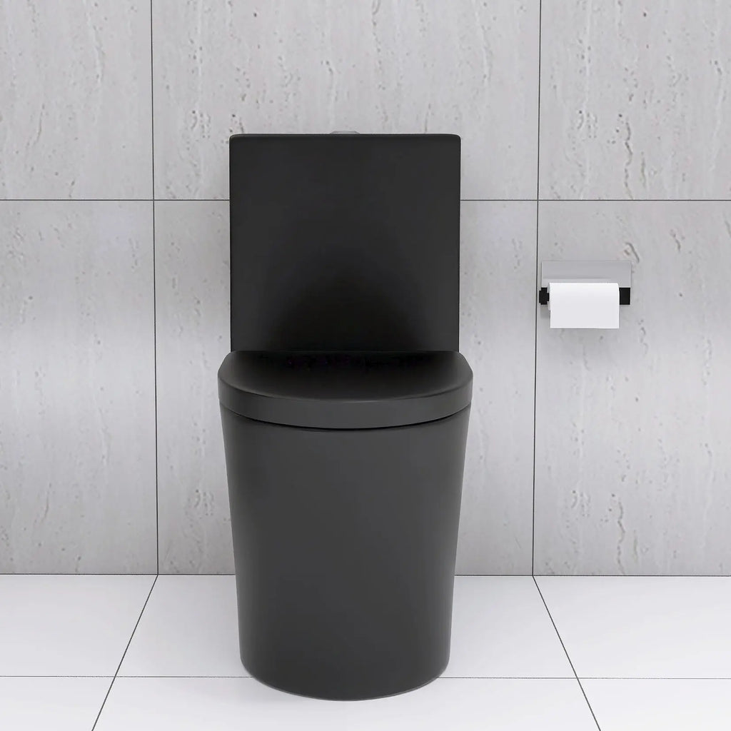 Matte Black Elongated One Piece Toilet Dual Flush 1.1/1.6 GPF Water Saving Map 1000g Next Gen Luxe Solutions