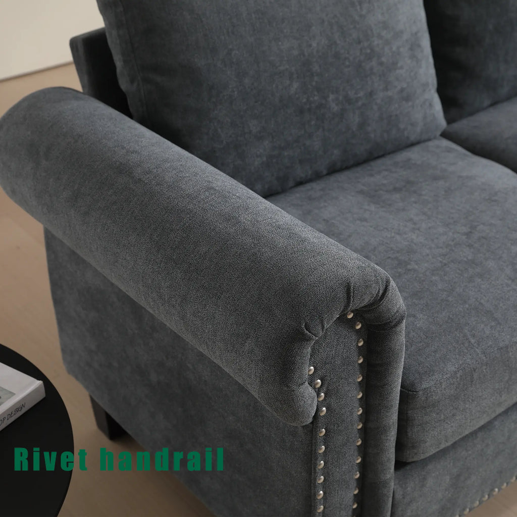 Convertible L-Shaped Sectional Sofa with Storage | 4-Seat Modern Linen Fabric Couch in Gray Next Gen Luxe Solutions