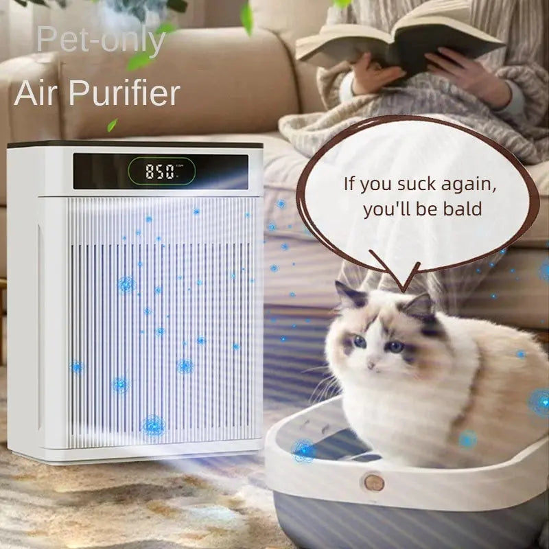 Smart Pet Air Purifier – Automatic Floating Hair Suction, Sterilization & Intelligent Purification Next Gen Luxe Solutions