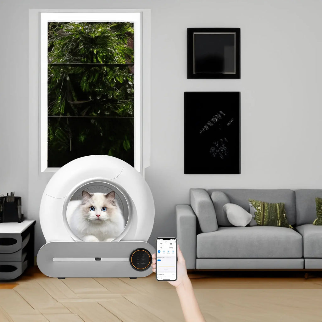 Self-Cleaning Cat Litter Box – Auto Scooping, Odor Removal, WiFi App Control | 65L Capacity Next Gen Luxe Solutions