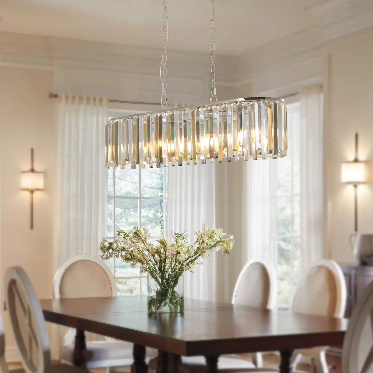 Modern Oval Crystal Ceiling Chandelier – Luxury Home Décor Light Fixture Next Gen Luxe Solutions