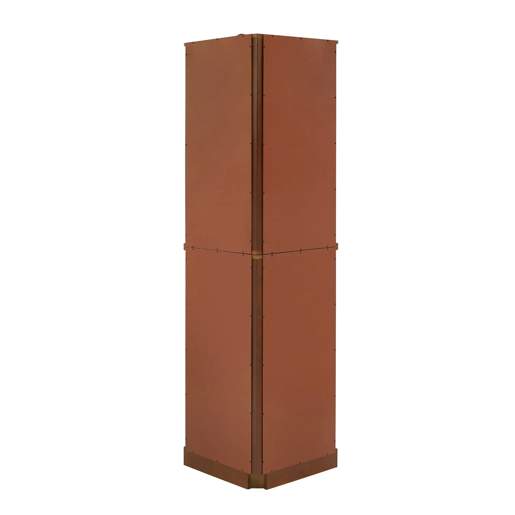 6-Shelf Corner Curio Display Cabinet with Light, Mirror & Adjustable Shelves – Walnut Wood Next Gen Luxe Solutions