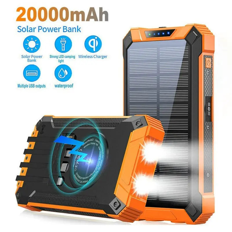 Solar Wireless Power Bank | 10000mAh & 20000mAh | Outdoor Portable Charger Next Gen Luxe Solutions